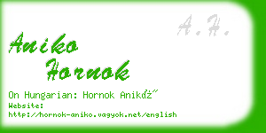 aniko hornok business card